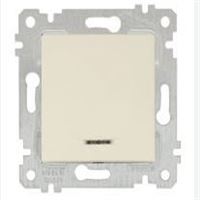 RİTA MEK TUŞ IŞIKLI ANAHTAR (220V)(VİDALI) KREM 1